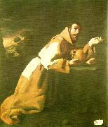 Francisco de Zurbaran francis kneeling oil on canvas